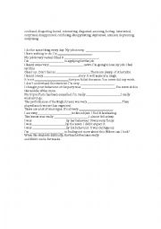 English Worksheet: Worksheet to practice -ed and -ing adjectives