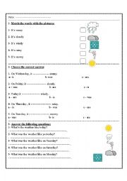 English Worksheet: weather