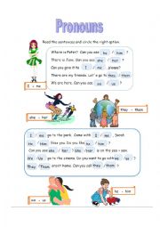 English Worksheet: Pronouns