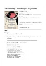 English Worksheet: Searching For Sugar Man