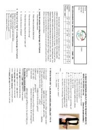 English Worksheet: 9th grade 1st exam 