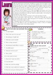 English Worksheet: All About Laura