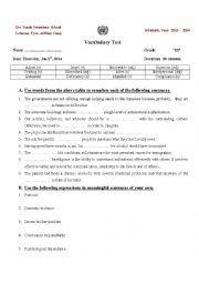 English Worksheet: Alcoholism Vocabulary