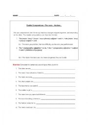 English Worksheet: Double Comparatives