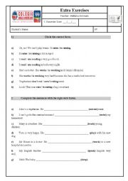 English Worksheet: Present Simple x Continuous