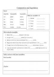 English Worksheet: Comparative and superlative