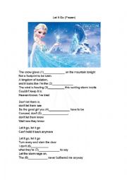 English Worksheet: Let It Go (Frozen)