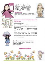 English Worksheet: Spring