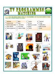 English Worksheet: tv programmes