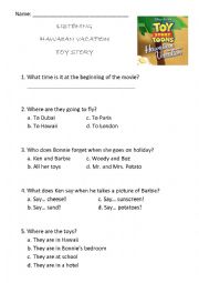 English Worksheet: TOY STORY 