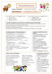 English Worksheet: Personal Pronouns