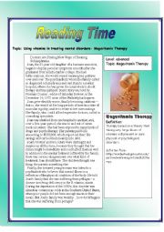 English Worksheet: Megavitamin Therapy - reading