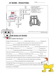 English Worksheet: adjectives-adverbs-furniture-rooms