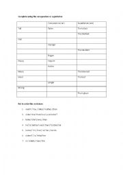 English Worksheet: comparatives and superlatives