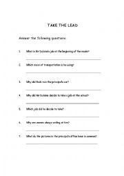 English Worksheet: Take the Lead