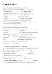 English Worksheet: Phrasal Verbs - Part 2