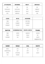 English Worksheet: Taboo Game with MOVERS vocabulary