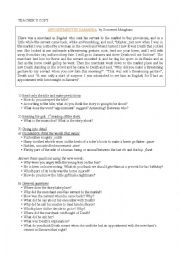 English Worksheet: Appointment in Samarra