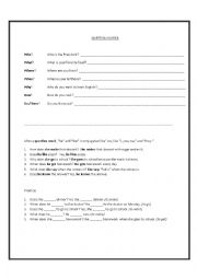 English Worksheet: Question Words