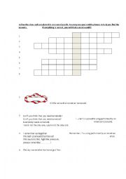 English Worksheet: Crossword Puzzle - Days and Months