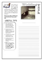 English Worksheet: writing using a picture