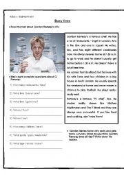 English Worksheet: Busy Lives