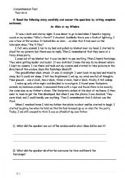 English Worksheet: An Alien at my Window