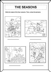 English Worksheet: The Seasons