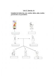 English Worksheet: Family tree