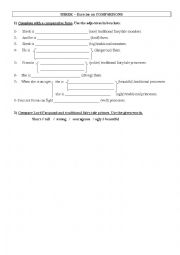 English Worksheet: SHREK - Comparing the characters