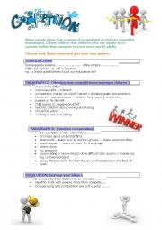 English Worksheet: Writing :  COMPETITON OR CO-OPERATION