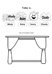 English Worksheet: Whats teh weather like today?