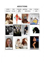 English Worksheet: Addictions