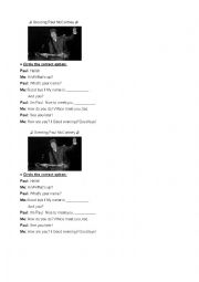 English Worksheet: Greeting Paul