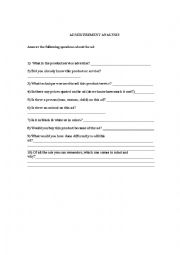 English Worksheet: Advertisement Analysis