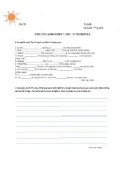 English Worksheet: WRITTEN ASSESSMENT  past simple and continuous/ Robin Hood