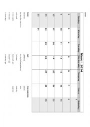 English Worksheet: Calendar Lesson and Homework