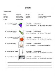 English Worksheet: Do you Like?