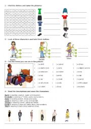 English Worksheet: Clothes