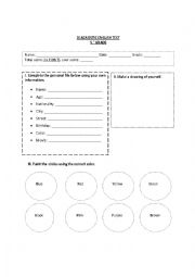 diagnostic test 5° grade 