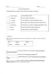 English Worksheet: Romeo and Juliet Act 1 Quiz