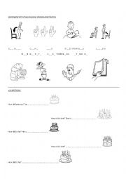 English Worksheet: INSTRUCTIONS AND  BIRTHDAY