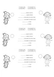 English Worksheet: HIS  HER