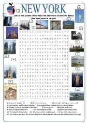 English Worksheet: NEW YORK favorite sights