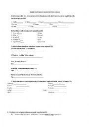 English Worksheet: 9th grade 2nd term english exam