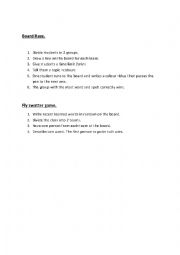 English Worksheet: Board Race