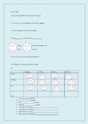 English Worksheet: simple present  lke-dislike