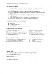 English Worksheet: Future Tenses