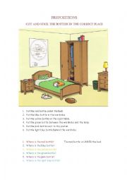 English Worksheet: Preposition practise