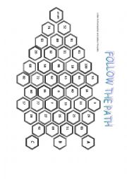 English Worksheet: Follow the path: numbers